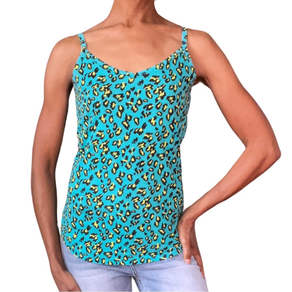 OP•SIZE: LARGE•GREEN, BLACK, YELLOW CHEETAH PRINT TANK TOP